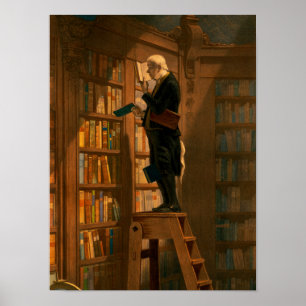 The Bookworm, 1861, door Carl Spitzweg Poster