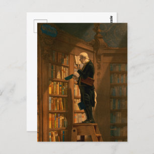 The Bookworm by Carl Spitzweg Briefkaart