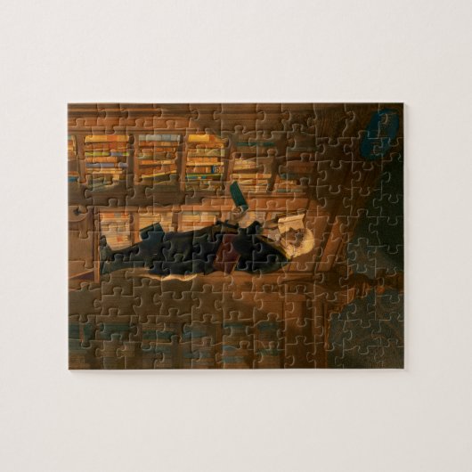 The Bookworm by Carl Spitzweg Legpuzzel (Horizontaal)