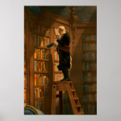 The Bookworm by Carl Spitzweg Poster (Voorkant)