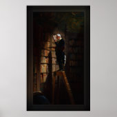 The Bookworm by Carl Spitzweg Poster (Voorkant)