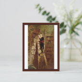 The Bookworm, door Spitzweg, Carl Briefkaart (Staand voorkant)