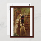 The Bookworm, door Spitzweg, Carl Briefkaart (Voorkant / Achterkant)