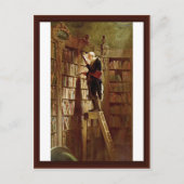 The Bookworm, door Spitzweg, Carl Briefkaart (Voorkant)