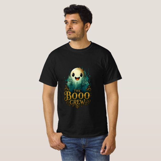 The Booo Crew Cute Ghost Design T-shirt (Voorkant volledig)