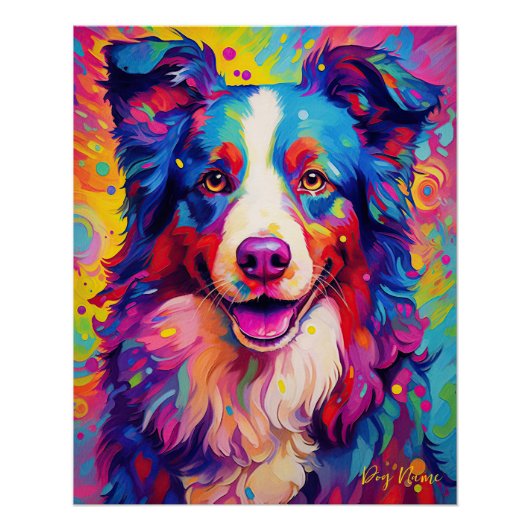 The Border Collie Dog 001 - Zetton Ziana Perfect Poster (Voorkant)