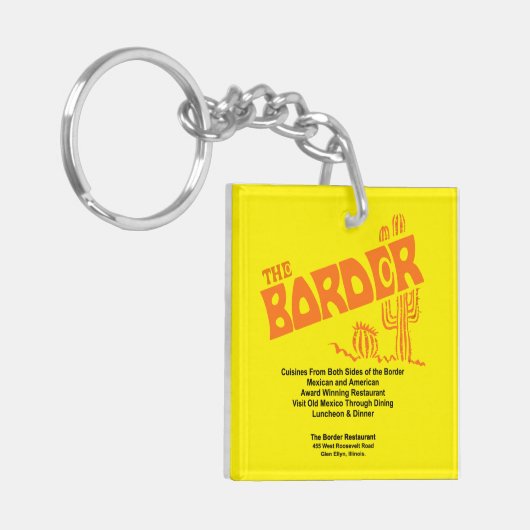 The Border Restaurant, Glen Ellyn, IL Sleutelhanger (Voorkant Links)