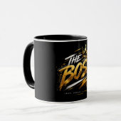 The Boss Crown – Gouden Luxe Power Mok (Voorkant links)