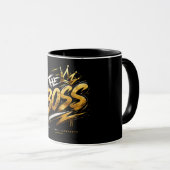 The Boss Crown – Gouden Luxe Power Mok (Voorkant rechts)