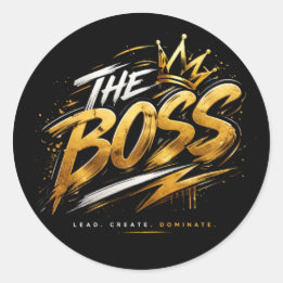 The Boss Crown – Gouden Motivatie Power Sticker