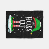 The Boss Elf Christmas Family Matching Xmas Group Fleece Deken (Voorkant (Horizontaal))
