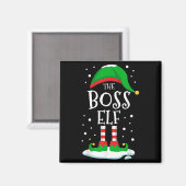 The Boss Elf Christmas Family Matching Xmas Group  Magneet (Voorkant / Achterkant)
