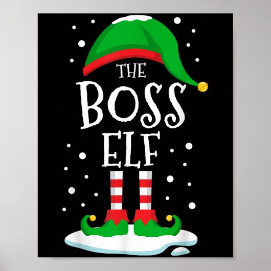 The Boss Elf Christmas Family Matching Xmas Group  Poster (Voorkant)