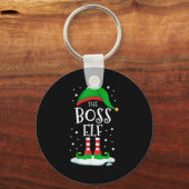 The Boss Elf Christmas Family Matching Xmas Group  Sleutelhanger (Voorkant)