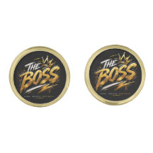 The Boss Kroon – Gouden Luxe Kracht Mansjetknopen