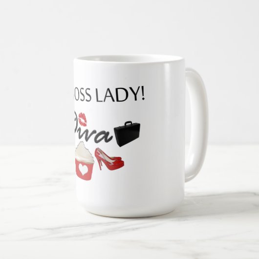The Boss Lady Coffee mok ''New' DIVA (Voorkant rechts)