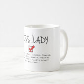 The Boss Lady Coffee Mugs® Koffiemok (Voorkant rechts)