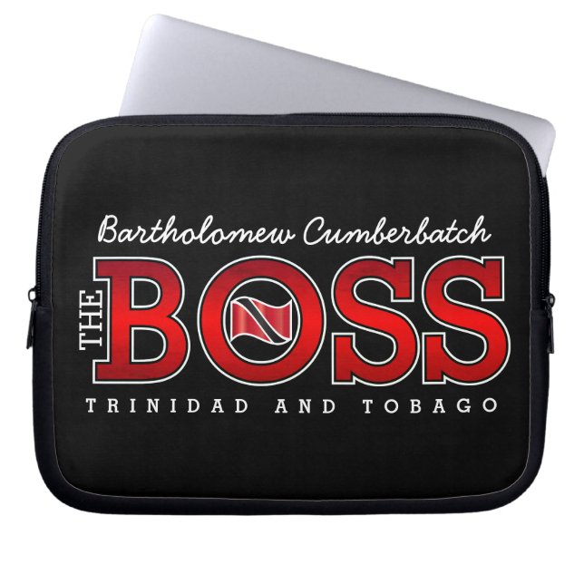 The Boss Trinidad & Tobago Laptop Sleeve (Voorkant)