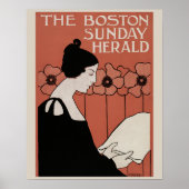 The Boston Sunday Herald Vintage Magazine Cover  Poster (Voorkant)