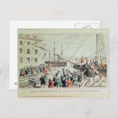 The Boston Tea Party, 1846 Briefkaart (Voorkant / Achterkant)
