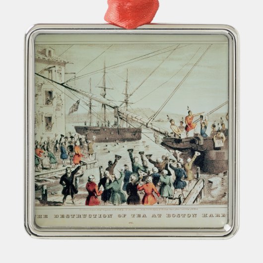 The Boston Tea Party, 1846 Metalen Ornament (Voorkant)