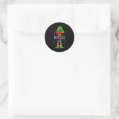 The Boujee Elf Group Matching Family Christmas Xma Ronde Sticker (Tas)