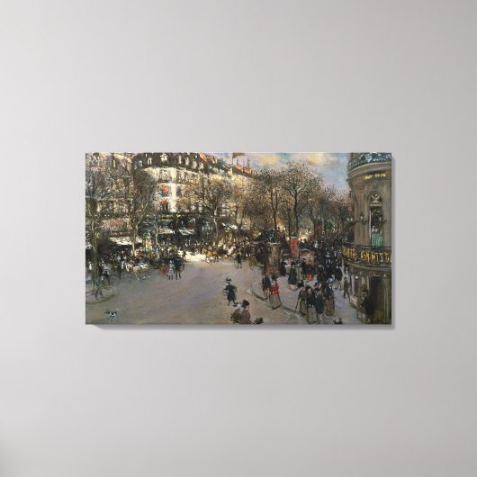 The Boulevard des Italiens, c.1900 Canvas Afdruk (Voorkant)