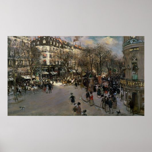The Boulevard des Italiens, c.1900 Poster (Voorkant)