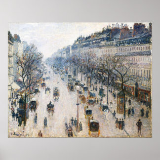 The Boulevard Montmartre 1897 van Camille Pissarro Poster