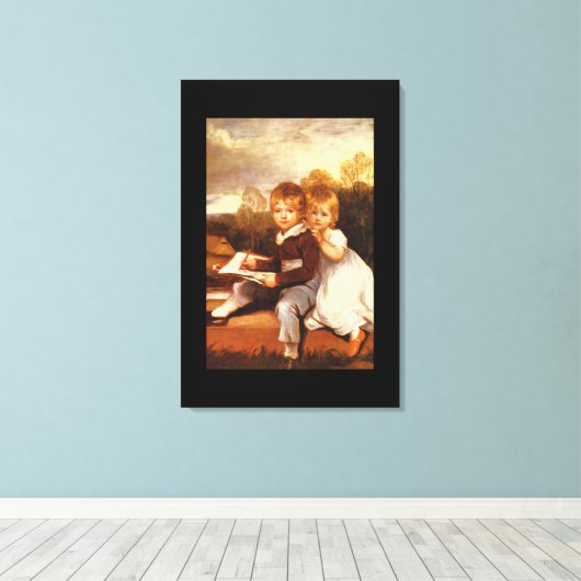 The Bowden Children',_Portrets Canvas Afdruk (Insitu (Houten vloer))
