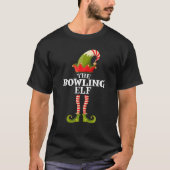 The Bowling Elf Funny Christmas Group Matching Fam T-shirt (Voorkant)