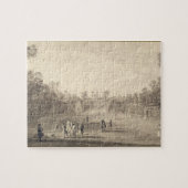 The Bowling Green te Claremont, 1738 (graving) Legpuzzel (Horizontaal)