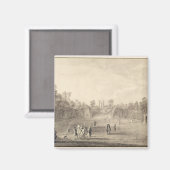 The Bowling Green te Claremont, 1738 (graving) Magneet (Voorkant / Achterkant)