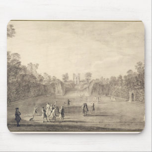 The Bowling Green te Claremont, 1738 (graving) Muismat