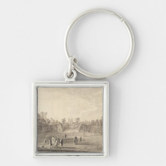 The Bowling Green te Claremont, 1738 (graving) Sleutelhanger (Voorkant)