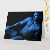 The Boy in Blue Hot Guy Groeten Kaart (Gele Bloem)