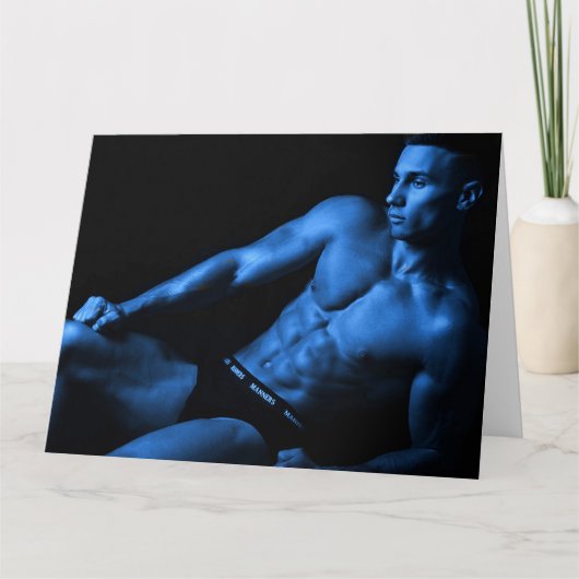 The Boy in Blue Hot Guy Groeten Kaart (Voorkant)