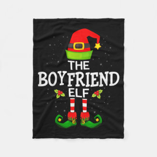 The Boyfriend Elf Christmas Family Matching Pajama Fleece Deken