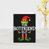 The Boyfriend Elf Christmas Family Matching Pajama Kaart (Gele Bloem)