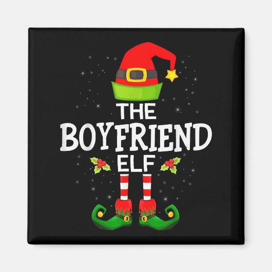 The Boyfriend Elf Christmas Family Matching Pajama Magneet (Voorkant)