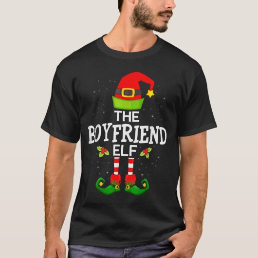 The Boyfriend Elf Christmas Family Matching Pajama T-shirt (Voorkant)
