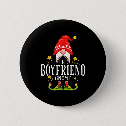 The Boyfriend Gnome Christmas Matching Ronde Button 5,7 Cm (Voorkant)