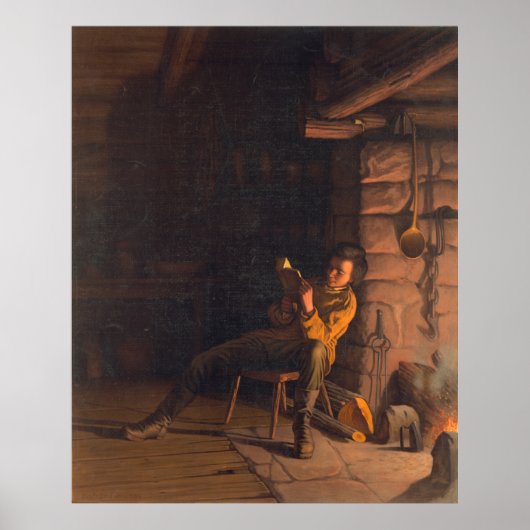 The Boyhood of Lincoln An night in the log hut Poster (Voorkant)