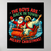 The Boys Are Back In Town Merry Christmas Design Poster (Voorkant)