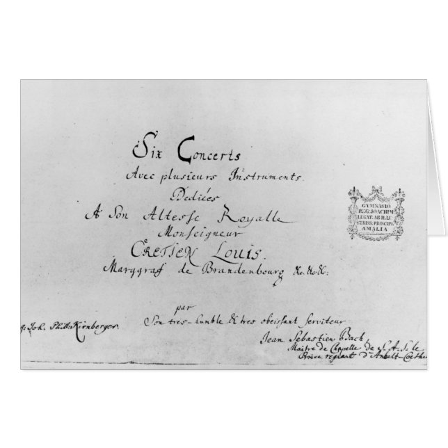 The Brandenburg Concertos, 1721 (Voorkant Horizontaal)