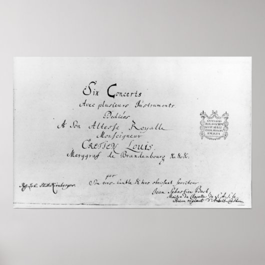 The Brandenburg Concertos, 1721 Poster (Voorkant)
