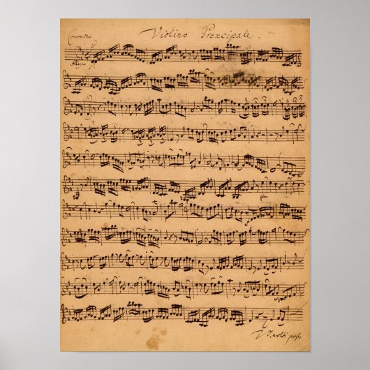 The Brandenburger Concertos No.5 D-Dur, 1721 Poster (Voorkant)