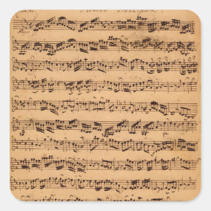The Brandenburger Concertos No.5 D-Dur, 1721 Vierkante Sticker