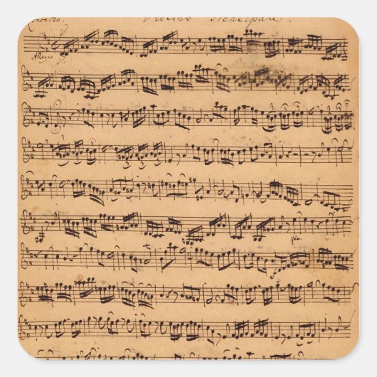 The Brandenburger Concertos No.5 D-Dur, 1721 Vierkante Sticker (Voorkant)
