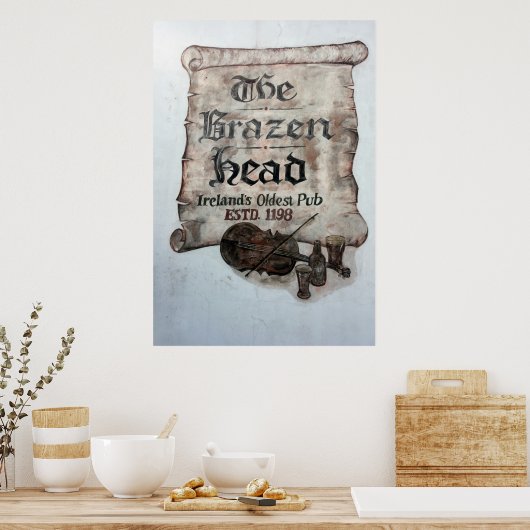 The Brazen Head pub, Dublin, Ierland Poster (Keuken)
